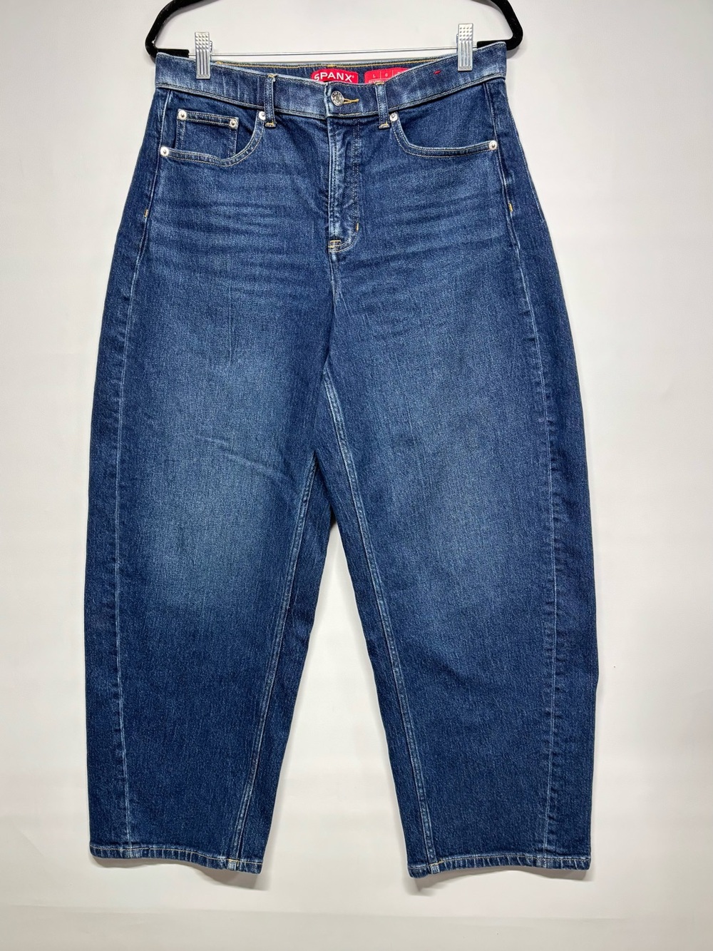 ✨SPANX Women’s Barrel Leg Jeans Size L/G R - Picture 3 of 16